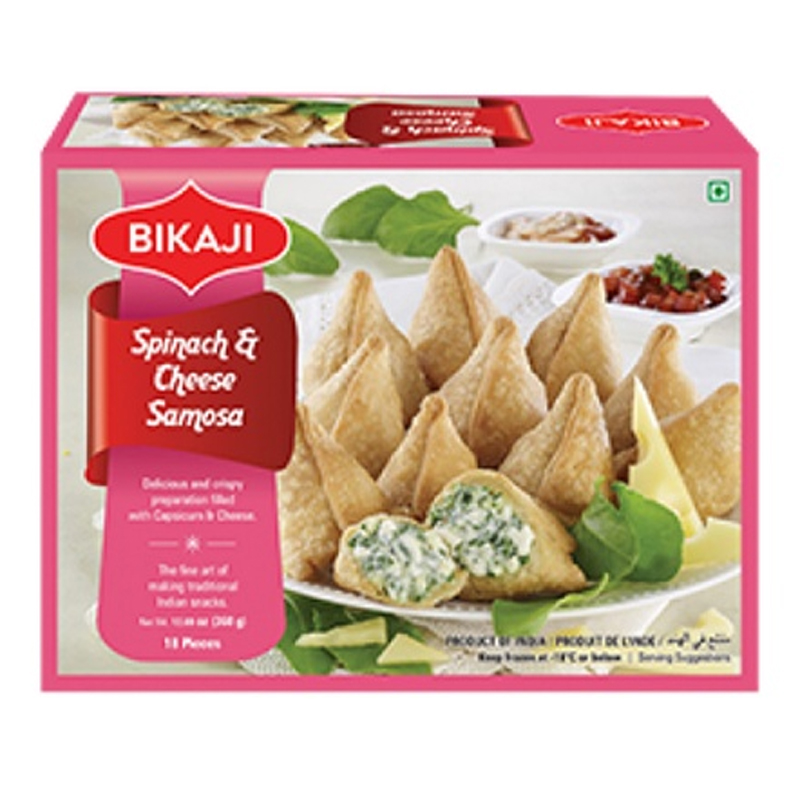 BIKAJI SPINACH &amp;CHEESE SAMOSA 360GM