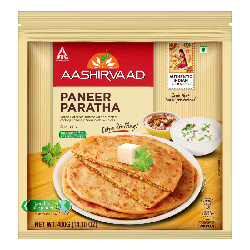 AASHIRVAAD PANEER PARATHA 400GM