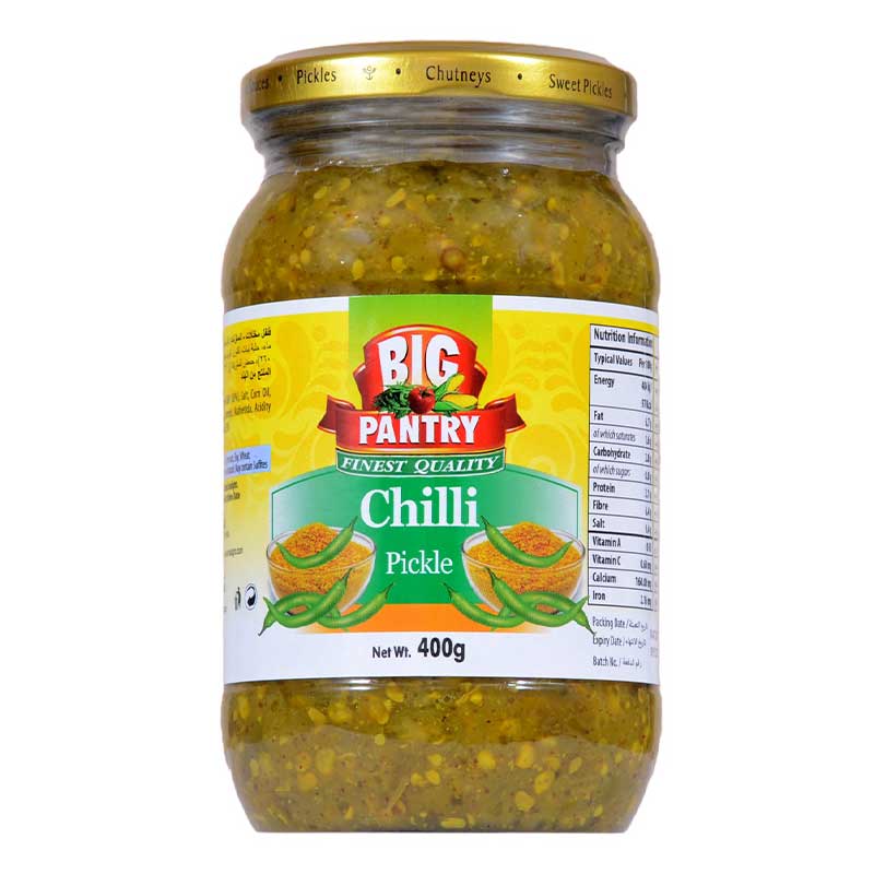 BIG PANTRY GREEN CHILLI PICKLE 400GM