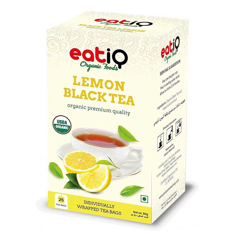 EATIQ ORGANIC  BLACK TEA LEMON  50GM