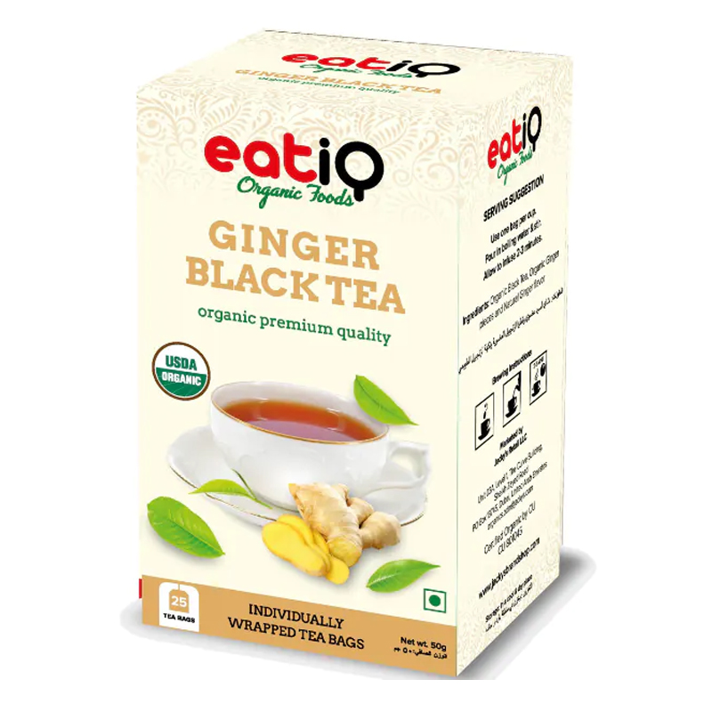 EATIQ ORGANIC  BLACK TEA GINGER  50GM