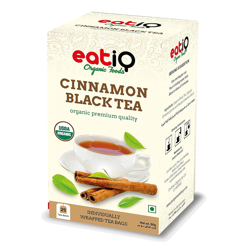 EATIQ ORGANIC  BLACK TEA CINNAMON  50GM