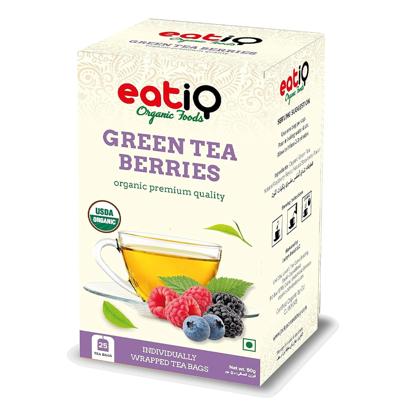 EATIQ ORGANIC  GREEN TEA BERRIES  50GM