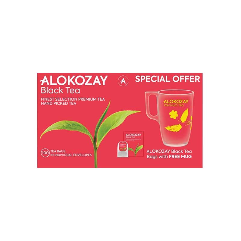 ALOKOZAY BLACK TEA BAG 100S+MUG