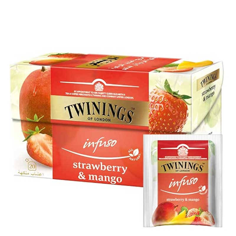 TWININGS INFUSO STRAWBERRY &amp; MANGO 20TBAGS