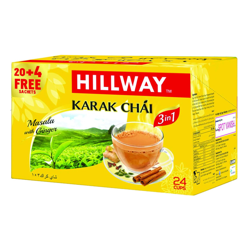 HILLWAY 3 IN 1 KARAK CHAI GINGER MASALA 18GM
