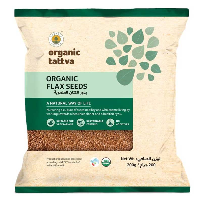 ORGANIC TATTVA FLAX SEEDS 200GM
