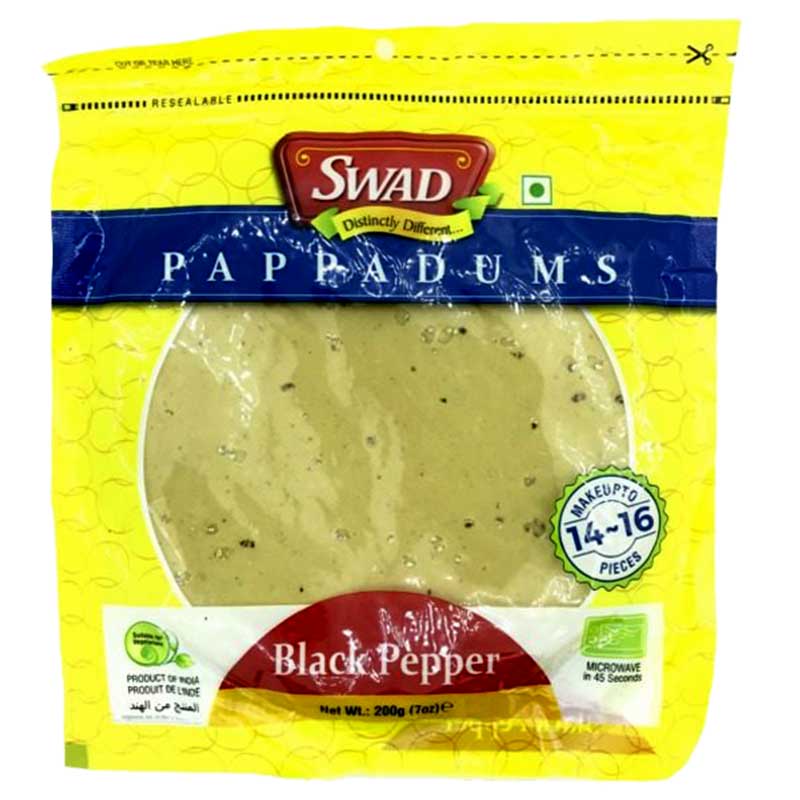 SWAD PAPAD URAD BLACK PEPPER 200GM