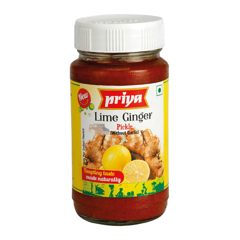 PRIYA LIME GINGER PICKLE IN LIME JUICE 300GM
