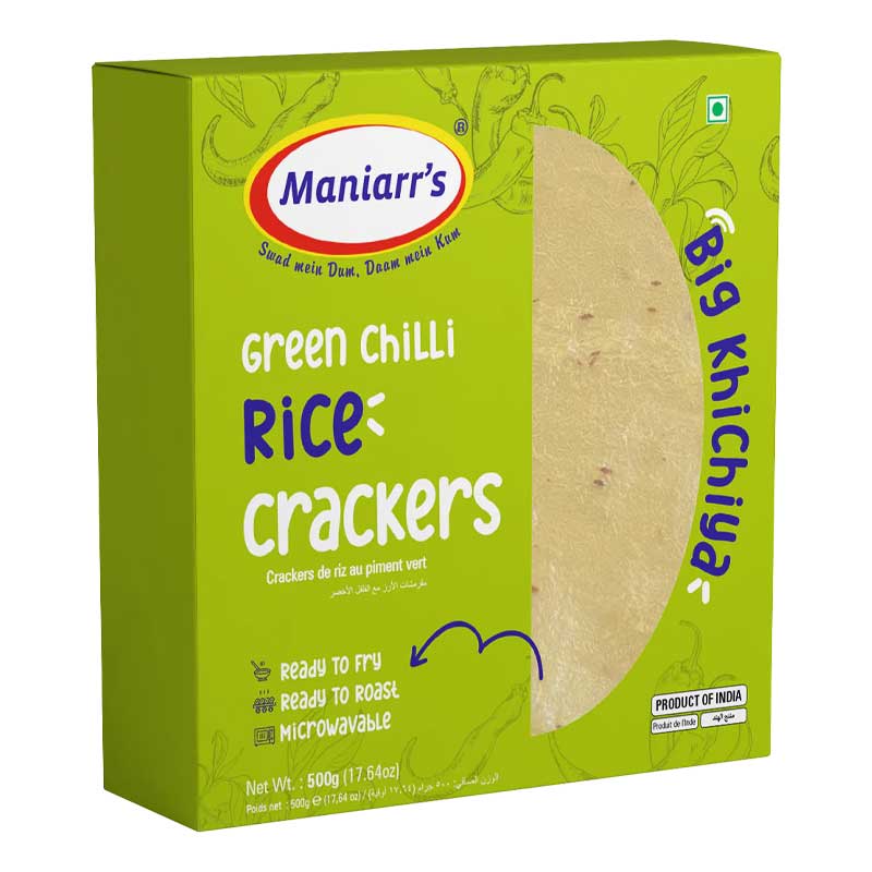 MANIARRS KHICHA GREEN CHILLI 500GM