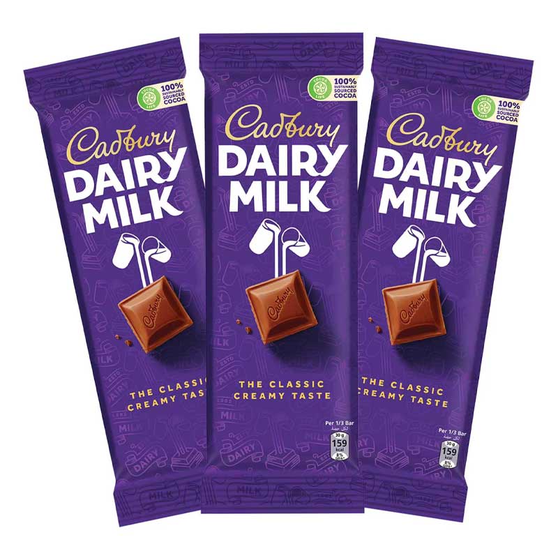 CADBURY CHOCO PLAIN 3X90GM