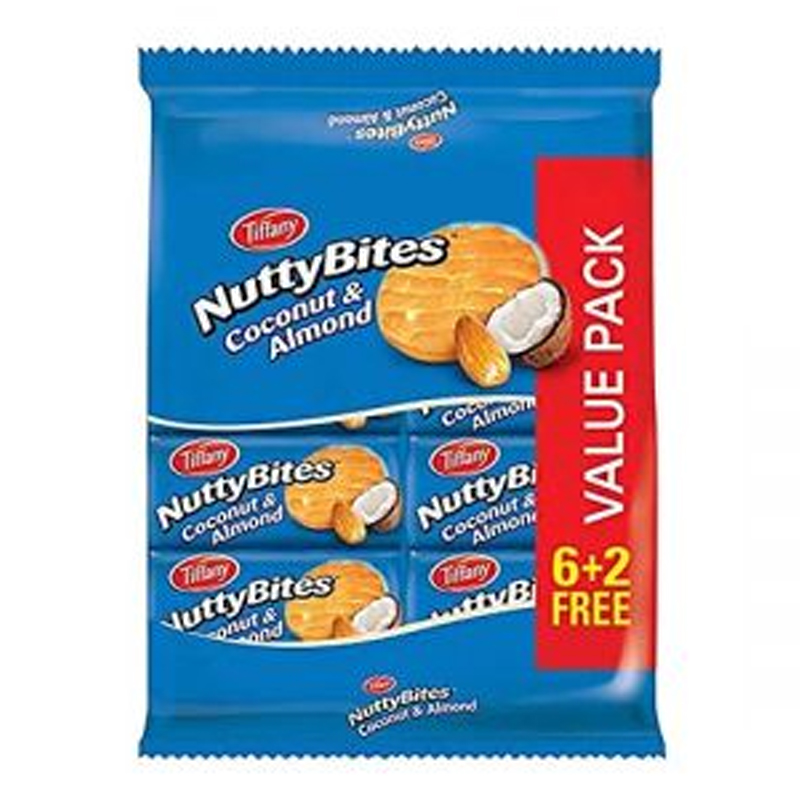 NUTTY BITES COCONUT&amp;ALMOND 8X81GM