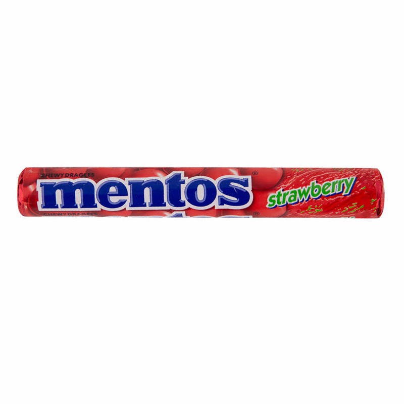 MENTOS STRAWBERRY CANDIES 14P  38 GMS
