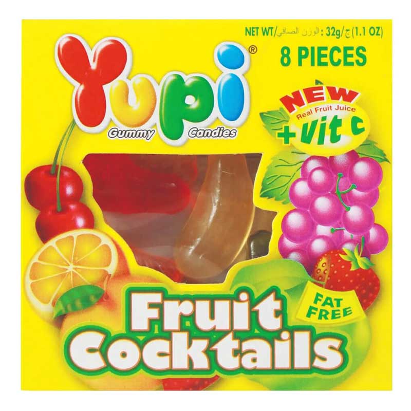 YUPI FRUIT COCKTAILS GUMMY 32G