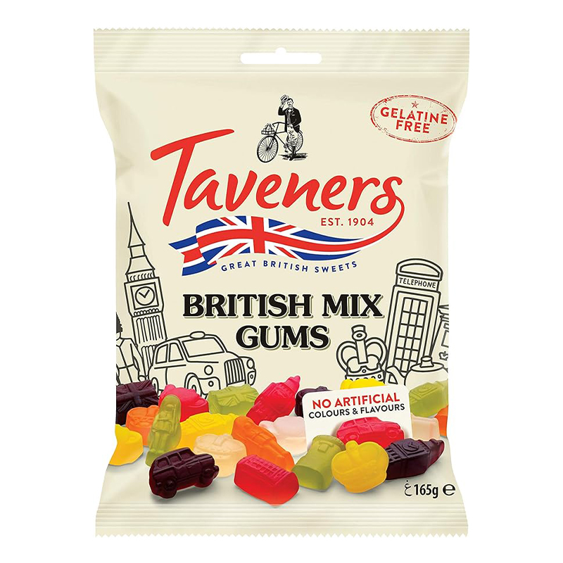 TAVENERS BRITISH MIX GUMMIES 165G