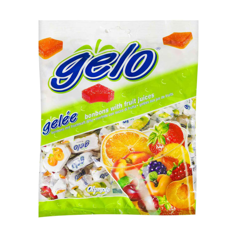 GELO ASSORTED FRUIT JELLY BAG 400G