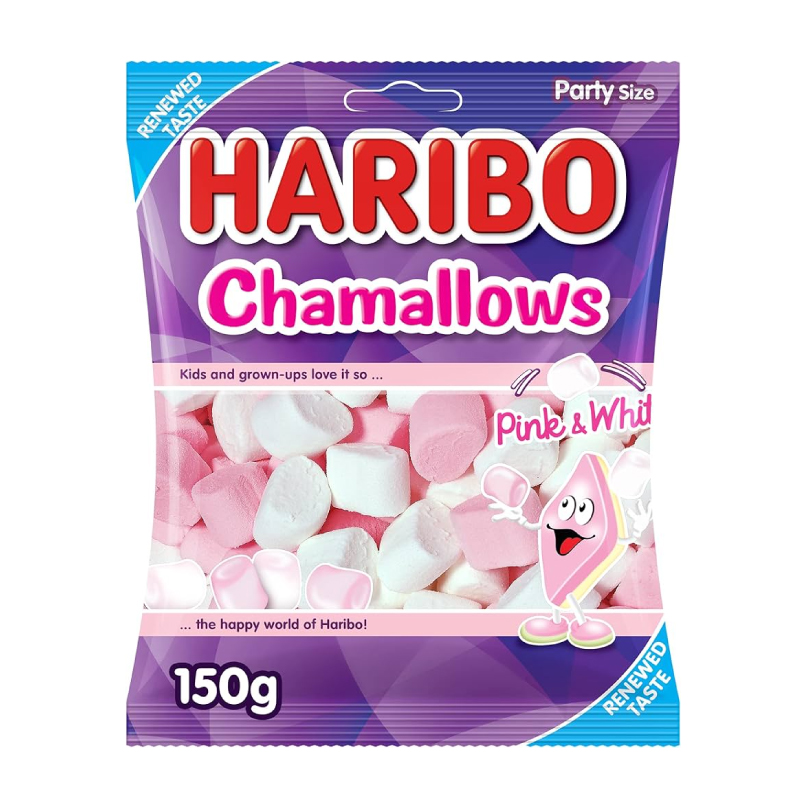 HARIBO CHMLLWS PNK &amp; WHT 150GM