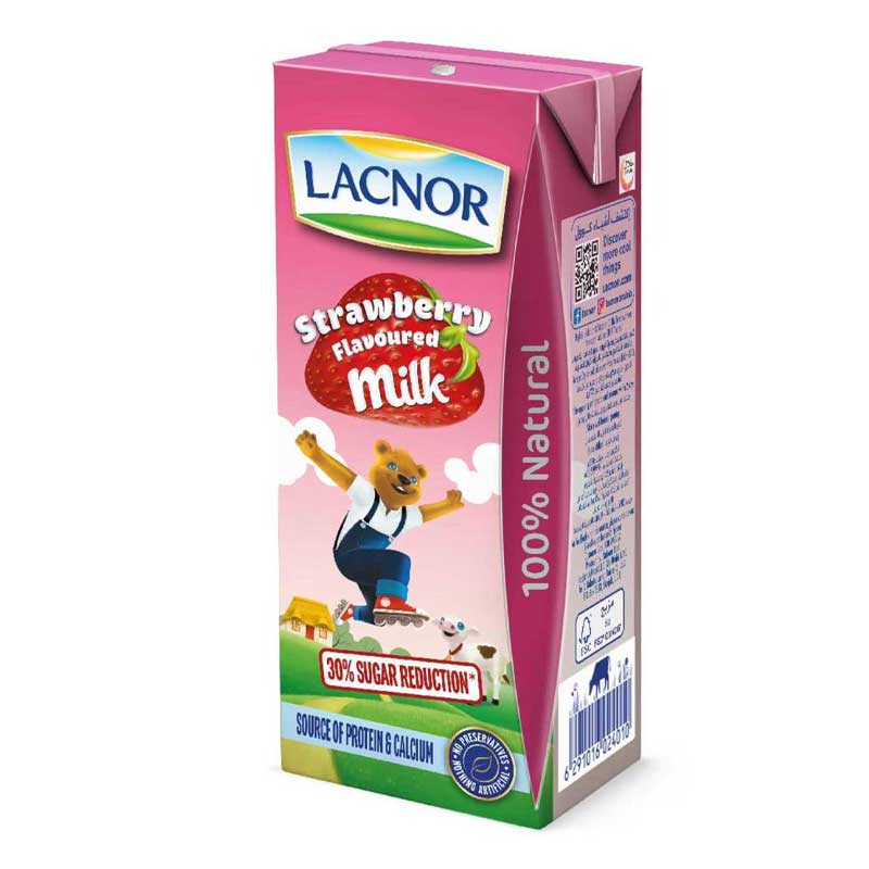 LACNOR MILK  STRAWBERRY 180ML