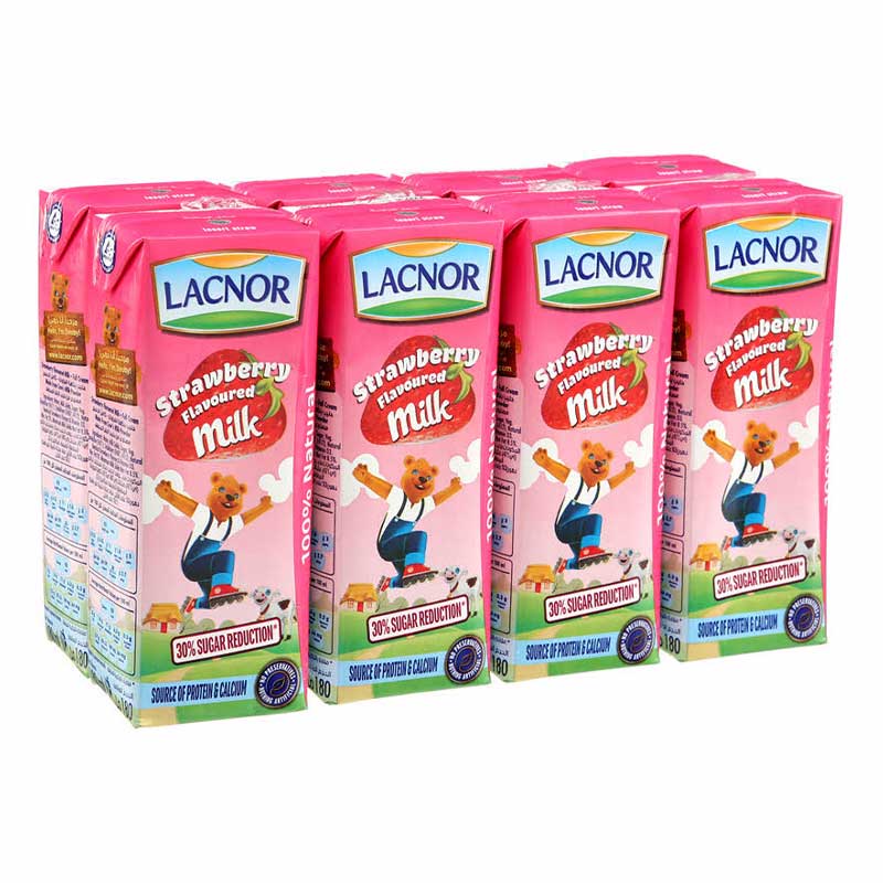LACNOR MILK  STRAWBERRY 180ML