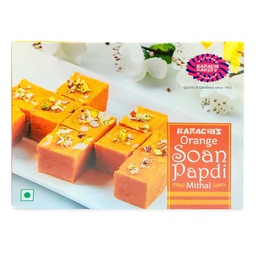[0100000858] KARACHI ORANGE SOAN PAPDI MITHAI 200GM