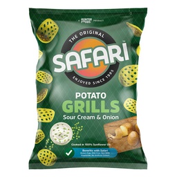 [0100009324] SAFARI POTATO GRILLS SOUR CREAM &amp; ONION 60GM