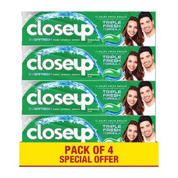 [0100022086] CLOSEUP TOOTHPASTE MENTHAL 4X75GM