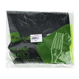 [0100005214] SAPNA PLASTIC FORK BLACK 50PC