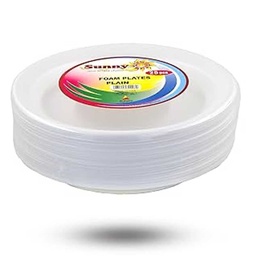 [0100025236] FOAM PLATES PLAIN 9" 25S