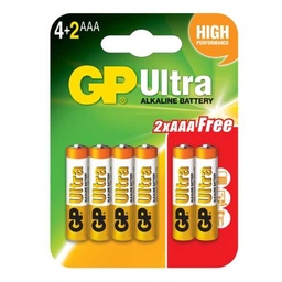 [0100026948] GP ULTRA  ALKALINE 4+2 AA LR6 1.5V
