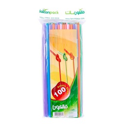 [0100020858] FALCON PLASTIC STRAW 5 MM FLOURESCENT