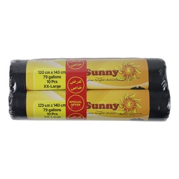 [0100025437] SUNNY BLACK GARBAGE BAGS 120X140CMS XXL ROLL 2X10PCS