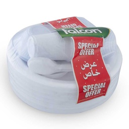 [0100021435] FALCON FOAM PLATE+CUP+BOWL+SPOON