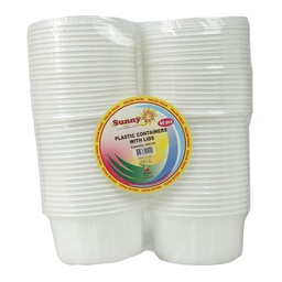[0100026510] SUNNY PLASTIC CONTAINERS W/LIDS 2X400ML