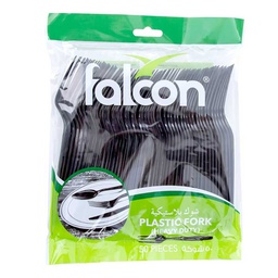 [0100021428] FALCON HD PLASTIC FORK BLACK 50 PCS