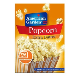 [0100011675] AMERICAN GARDEN POPCORN EXTRA BTR3x3.2OZ