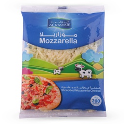 [0100003598] AL RAWABI SHREDDED MOZZARELLA CHEESE 200GM