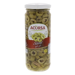 [0100009502] ACORSA OLIVES GRN SLICED 230GM