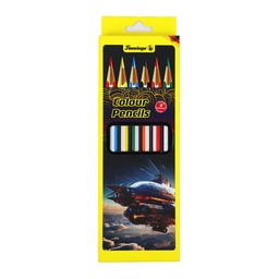 [0100027955] FLAMINGO COLOUR PENCIL 6PCS AST