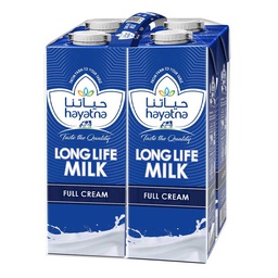 [0100028121] HAYATNA LONG LIFE MILK UHT FULL FAT 4X1LTR