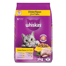 [0100028533] WHISKAS CHICKEN FLAVOUR 1+ ADULT 3KG