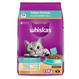 [0100028536] WHISKAS INDOOR FORMULA 1+ ADULT 1.1KG