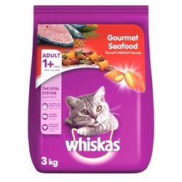 [0100028542] WHISKAS GOURMET SEAFOOD FLAVOUR 1+ ADULT 3KG