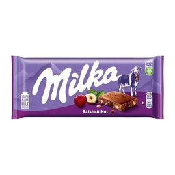 [0100028676] MILKA RAISINS &amp; NUTS CHOCOLATE 90GM