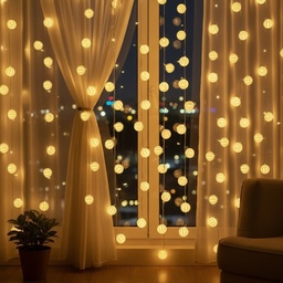 [0100028986] ZAYO LED CURTAIN ROUND LIGHT WARM WHITE 3MX1M