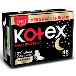 [0100029125] KOTEX MAXI PROTECT NIGHT 32+16 PADS