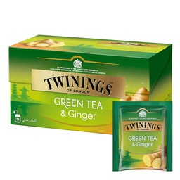 [0100008779] TWININGS GREEN TEA &amp; GINGER 25 SAC