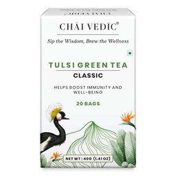 [0100026503] CHAI VEDIC TULSI GREEN TEA CLASSIC 40GM