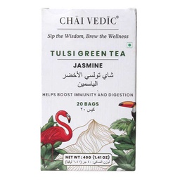[0100026504] CHAI VEDIC TULSI GREEN TEA JASMINE 40GM