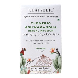 [0100026514] CHAI VEDIC TURMERIC ASHWAGANDHA HERBAL TEA 40GM