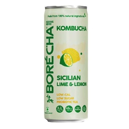 [0100026597] BORÉCHA KOMBUCHA LIME &amp; LEMON LOW-CAL PREBIOTIC TEA 330ML